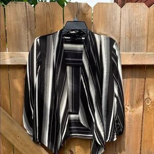 Kaii Black and White Striped Blazer